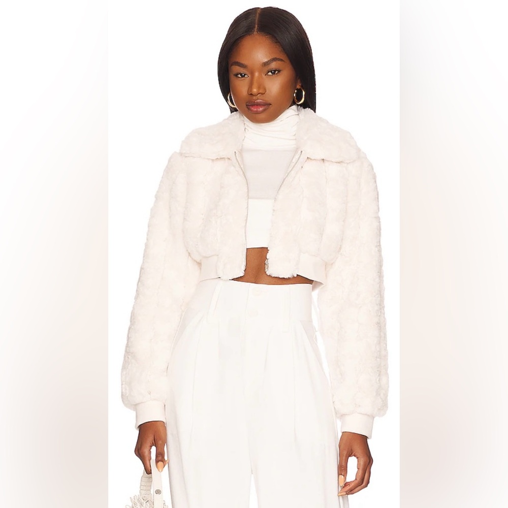 dashiel cropped faux leather jacket